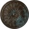 Ekena Millwork Bordeaux Ceiling Medallion (Fits Canopies up to 3 1/4"), 22 5/8"OD x 1 3/4"P, Bronze Blue Patina CM22BOBBS - alternate 1
